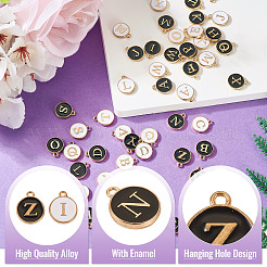 52 шт. 52 стиля буква a~z сплав эмалированные подвески&nbsp;ENAM-TA0003-12