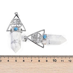 Натуральный говлит ограненные заостренные пули большие подвески&nbsp;G-H076-02P-015