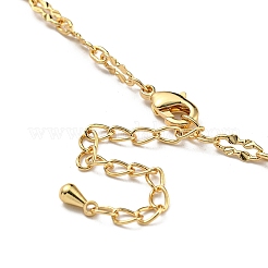 Ожерелья с подвесками из граненого прямоугольного стекла&nbsp;NJEW-R263-23G