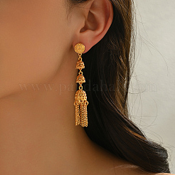 Серьги-гвоздики с геометрическими кисточками в этническом ретро-стиле&nbsp;NC4962