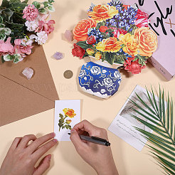 Наборы поздравительных открыток с букетом из бумажных цветов своими руками&nbsp;AJEW-WH0455-197A