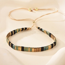 Винтажные браслеты-слайдеры ручной работы из стекла и бисера в этническом стиле для женщин, красочный, 11 дюйм (28 см)