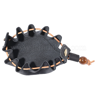 Кошельки для монет из коровьей кожи с завязками&nbsp;AJEW-WH20049-45C-1