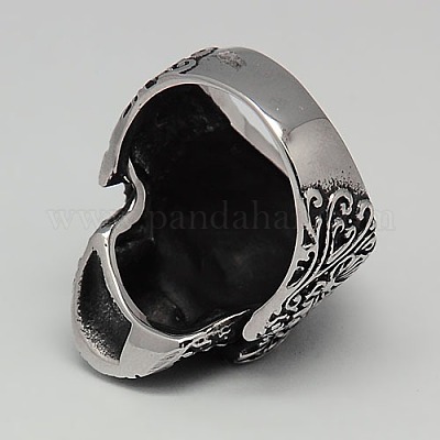 Персонализированные ретро хэллоуин ювелирные изделия сахарный череп кольца для мужчин RJEW-F006-163-1