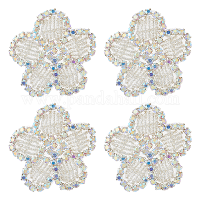 4 шт. цветочные тканевые лоскуты DIY-FH0007-54A-1