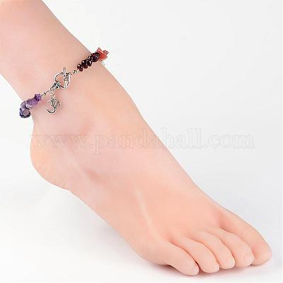 Драгоценный камень чип бисерные сандалеты AJEW-AN00150-1