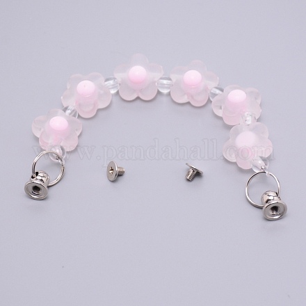 Цветок пластиковые бусины чехол для телефона цепочка&nbsp;AJEW-WH0235-07-1