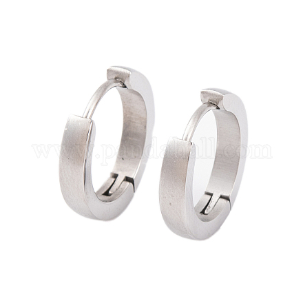Серьги-кольца huggie hoop из матовой нержавеющей стали 304 EJEW-C096-31A-P-1