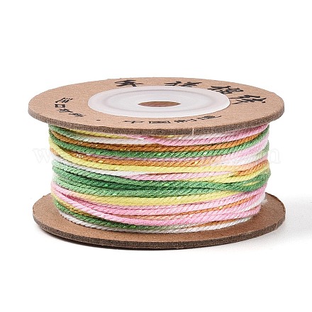 30 м окрашенный сегментный хлопковый шнур для макраме&nbsp;OCOR-T018-01U-1