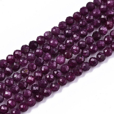 Натуральные рубиновые бисерные пряди&nbsp;LS-G-S362-077-1