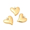 304 Stainless Steel Charms, Heart, Golden, 14x14x4.5mm, Hole: 1.6mm
