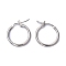 Brass Hoop Earrings, Nickel Free, Platinum Color, 16x1.5mm