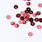 Ornament Accessories Plastic Paillette Beads, Sequins Beads, Disc, Dark Red, 3x0.2mm, Hole: 1mm