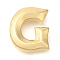 Rack Plating Brass Pendants, Long-Lasting Plated, Cadmium Free & Lead Free, Letter A~Z Charms, Letter G, 17.5x16x6mm, Hole: 3.5x2mm
