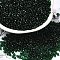Transparent Colours Glass Round Seed Beads, Dark Green, 2~2.5x1.5mm, Hole: 1mm, about 28125pcs/pound