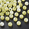 Acrylic Beads, Imitation Gemstone, Round, Champagne Yellow, 6mm, Hole: 1.8mm, about 5000pcs/500g