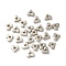 CCB Plastic Beads, Heart, Platinum, 4.5x5x1.5mm, Hole: 1.4mm