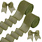 10 Yards Burlap Ribbons, for Gift Wrapping, Wedding Party Decor, Olive Drab, 2-1/2 inch(63mm)