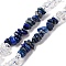 Natural Quartz Crystal & Lapis Lazuli Beads Strands, Chip, 4~17x4~10x1~8mm, Hole: 0.8~1mm, about 15.35~16.14 inch(39~41cm)