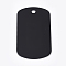Aluminum Pendants, Blank Tags, Rectangle, Black, 50x29x1mm, Hole: 3.5mm