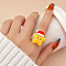 Christmas Cartoon Resin Finger Rings, Star, Inner Diameter: 17mm