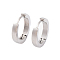 Tarnish Resistant Frosted 304 Stainless Steel Huggie Hoop Earrings for Women, with 316 Stainless Steel Pins, Stainless Steel Color, 2.8x12.5mm