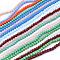 Faceted Rondelle Glass Beads Strands, Mixed Color, 4x3mm, Hole: 1mm, about 127~135pcs/strand, 17.8 inch