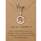 Alloy Constellation Pendant Necklaces, Golden, Virgo, 17.13 inch(43.5cm)