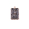 Alloy Enamel Pendants, Golden, Rectangle with Tarot Charm, Sun, 28x18mm