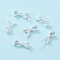 925 Sterling Silver Ice Pick Pinch Bails, Silver, 9x5x3mm, Inner Diameter: 5x4mm, Pin: 0.5mm
