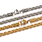 304 Stainless Steel Rope Chain Necklaces, with Lobster Claw Clasps, Mixed Color, 23.6 inch(60cm), 4mm