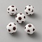 Silicone Beads, Football, Sienna, 15mm, Hole: 2.5mm