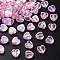 Transparent Acrylic Beads, AB Color Plated, Heart, Pearl Pink, 7.5x8x3mm, Hole: 1.8mm, about 1773pcs/245g