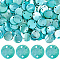 150Pcs Dyed Natural Akoya Shell Disc Links Connector Charms, Pale Turquoise, 12.5~13x1~2mm, Hole: 1.4mm