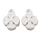 Opaque Acrylic Pendants, Cross Fleury, White, 26x19.5x5mm, Hole: 3.5mm, about 505pcs/500g