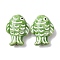 Handmade Porcelain Beads, Fish, Famille Rose Porcelain, Lime Green, 27~28x20~21x10.5~11.5mm, Hole: 1.8~2.2mm