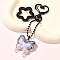 Acrylic Butterfly Pendant Decoration, with Alloy Swivel Lobster Clasps, Black, 105mm