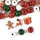 50 шт. рождественские деревянные бусины WOOD-FS0002-42-2