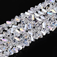 Гальванизируйте прозрачное стекло бисер нитей&nbsp;GLAA-N021-4mm-11