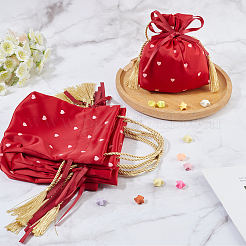 Мешки для хранения из ткани с принтом в виде сердца и затягивающимся шнурком&nbsp;ABAG-WH20010-20C-01