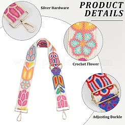 Этнический стиль ткань вышивка красочные цветы лямки сумки&nbsp;DIY-WH20053-22B