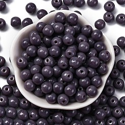 Непрозрачные цветные стеклянные бусины&nbsp;SEED-Z004-P8MM-01