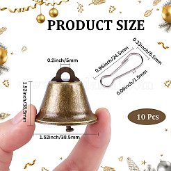 Подвесные украшения из латунного колокольчика&nbsp;FIND-WH20033-042AB