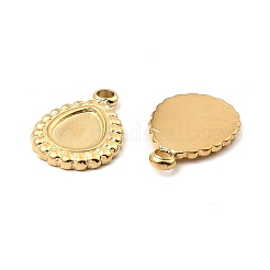 Оправы для подвесок из нержавеющей стали 304 в виде кабошонов&nbsp;STAS-A089-07G