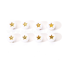 Белые непрозрачные акриловые бусины&nbsp;PACR-YW0001-04A