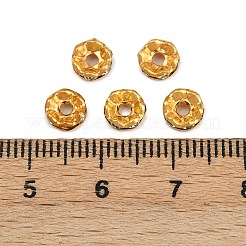 Железные хрустальные бусины-разделители со стразами&nbsp;RB-A008-6MM-G