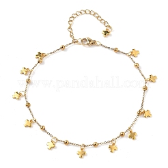 Браслеты на ногу из нержавеющей стали 304 с кисточками и цепочкой для женщин&nbsp;AJEW-AN00676