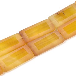 Окрашенные натуральные желтые агатовые бусины&nbsp;G-T144-25A