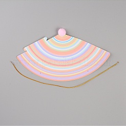 Бумажные головные уборы с помпоном&nbsp;AJEW-WH0223-06E