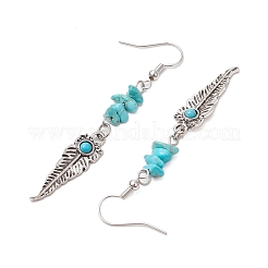 Натуральный Говлит болтающийся серьги&nbsp;EJEW-JE06306